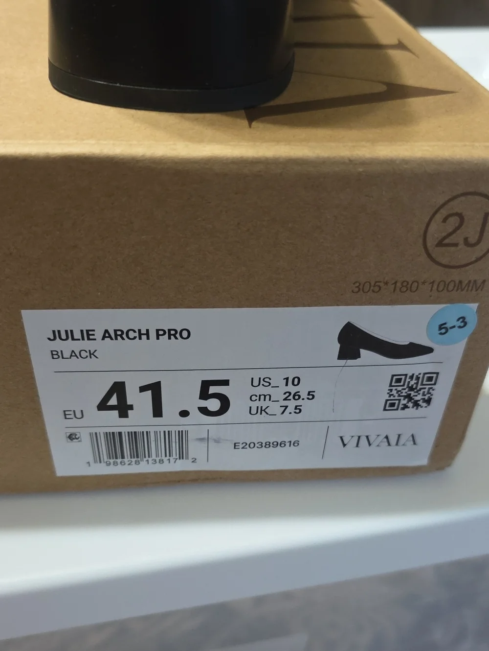 VIVAIA Julie Arch Pro Black Women's Comfort Flat